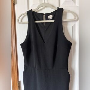 A New Day Black Ribbed Sheath Dress